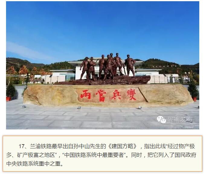 蘭渝鐵路最早由孫中山先生提出？在隴南，你不知道的事兒還有……