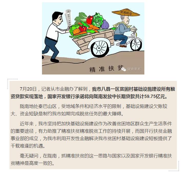 國開行支持貧困村基礎(chǔ)設(shè)施建設(shè)，隴南究竟能分得多大“蛋糕”？