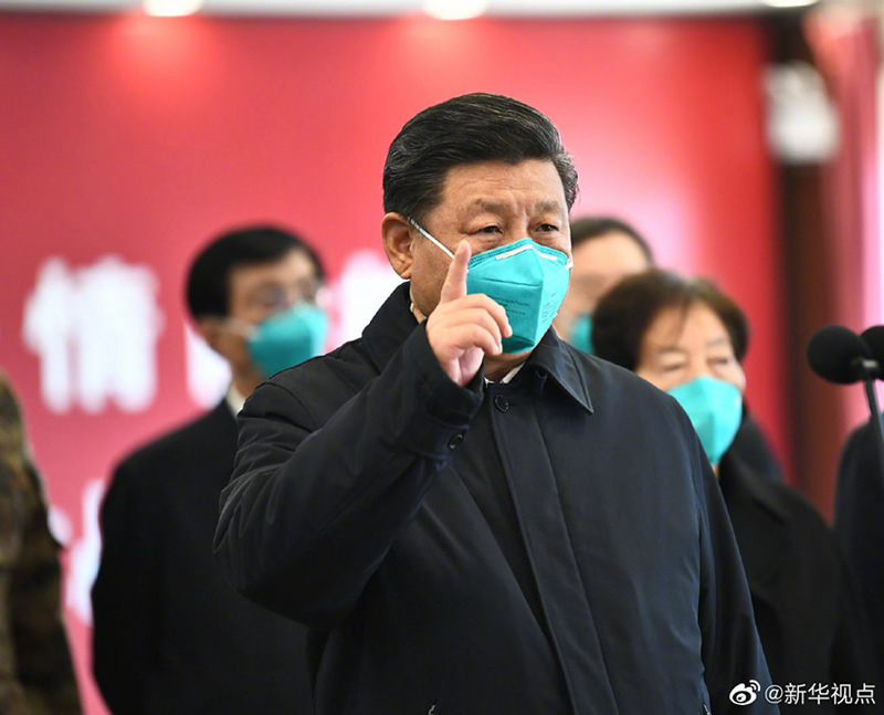 習(xí)近平考察火神山醫(yī)院，看望慰問患者和醫(yī)務(wù)工作者